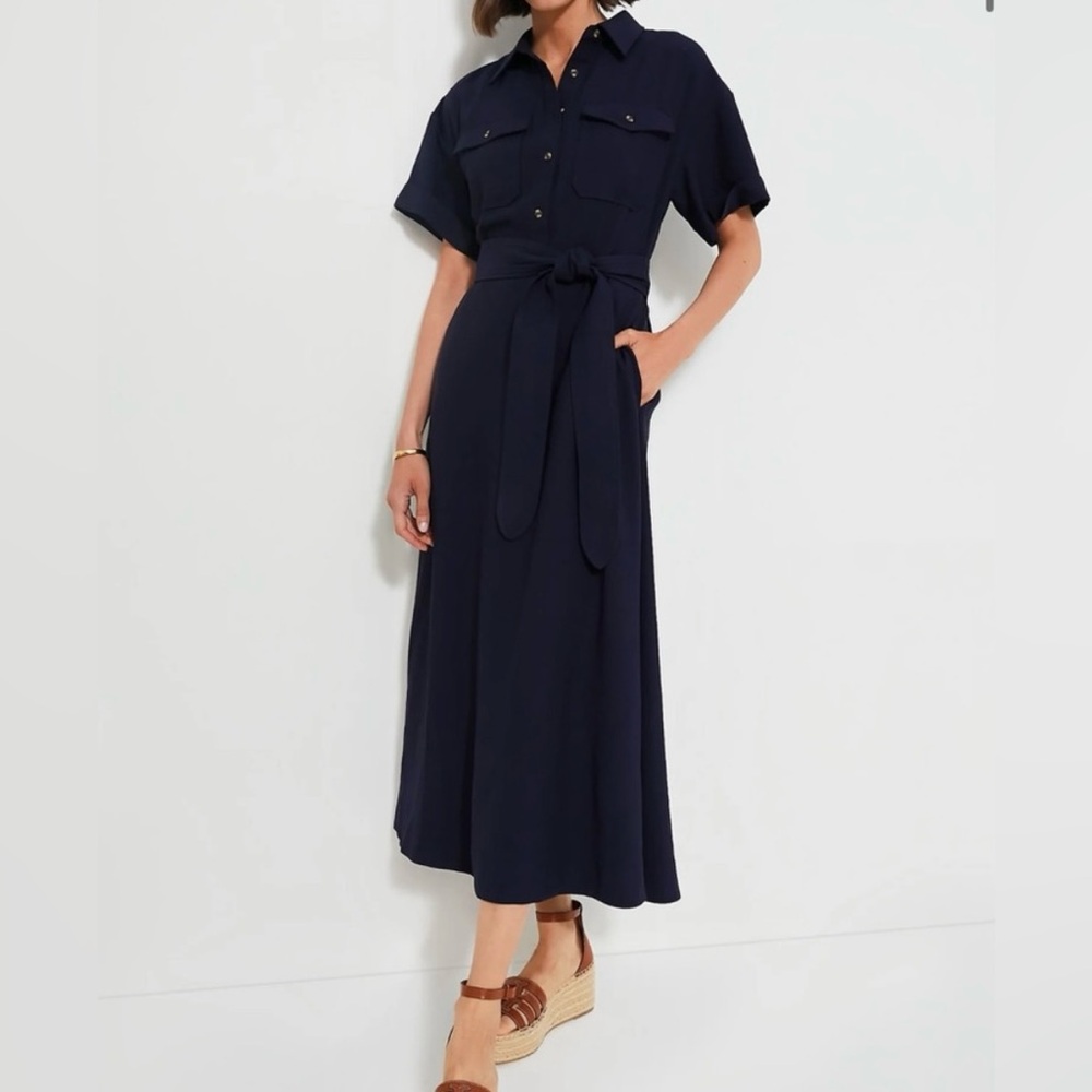 Tuckernuck lucienne Black Belted Shirt Dress XXXL NWT